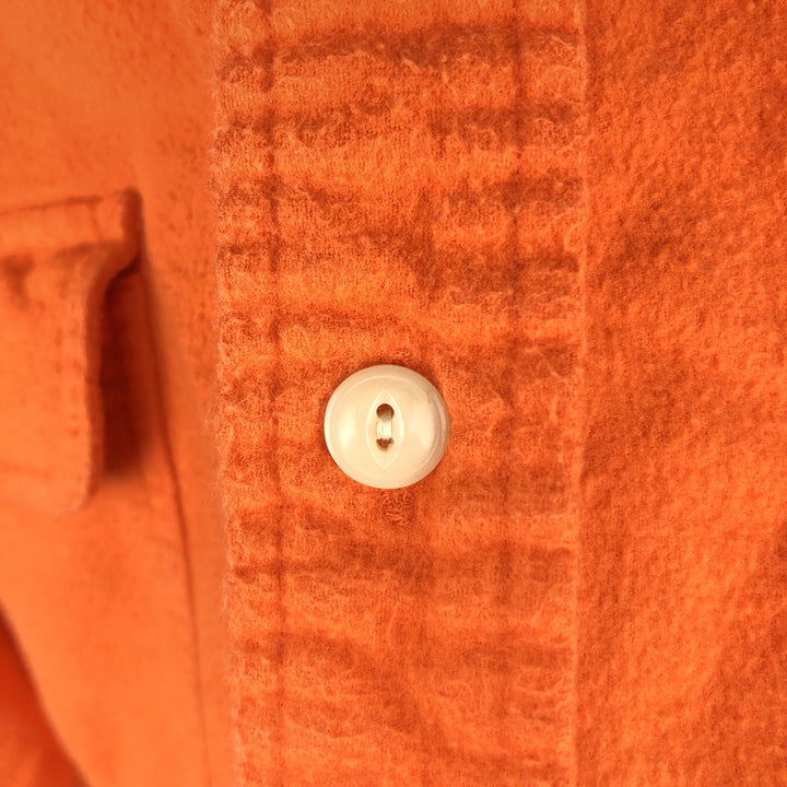 Ralph Lauren POLO by Ralph Lauren Long-Sleeve Heavy Flannel Shirt, Men's Size XXL (approx.) cotton orange type Vintage Second Hand