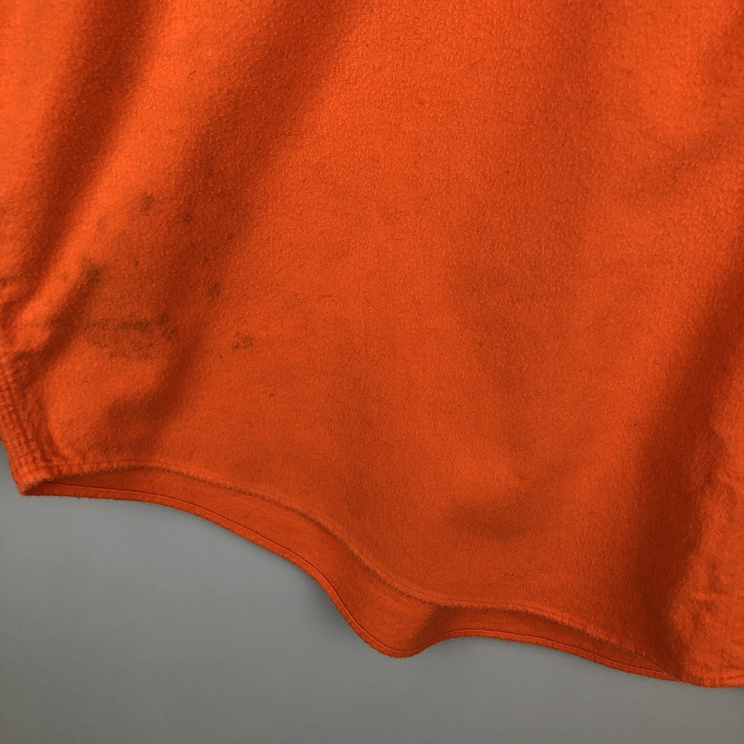 Ralph Lauren POLO by Ralph Lauren Long-Sleeve Heavy Flannel Shirt, Men's Size XXL (approx.) cotton orange type Vintage Second Hand