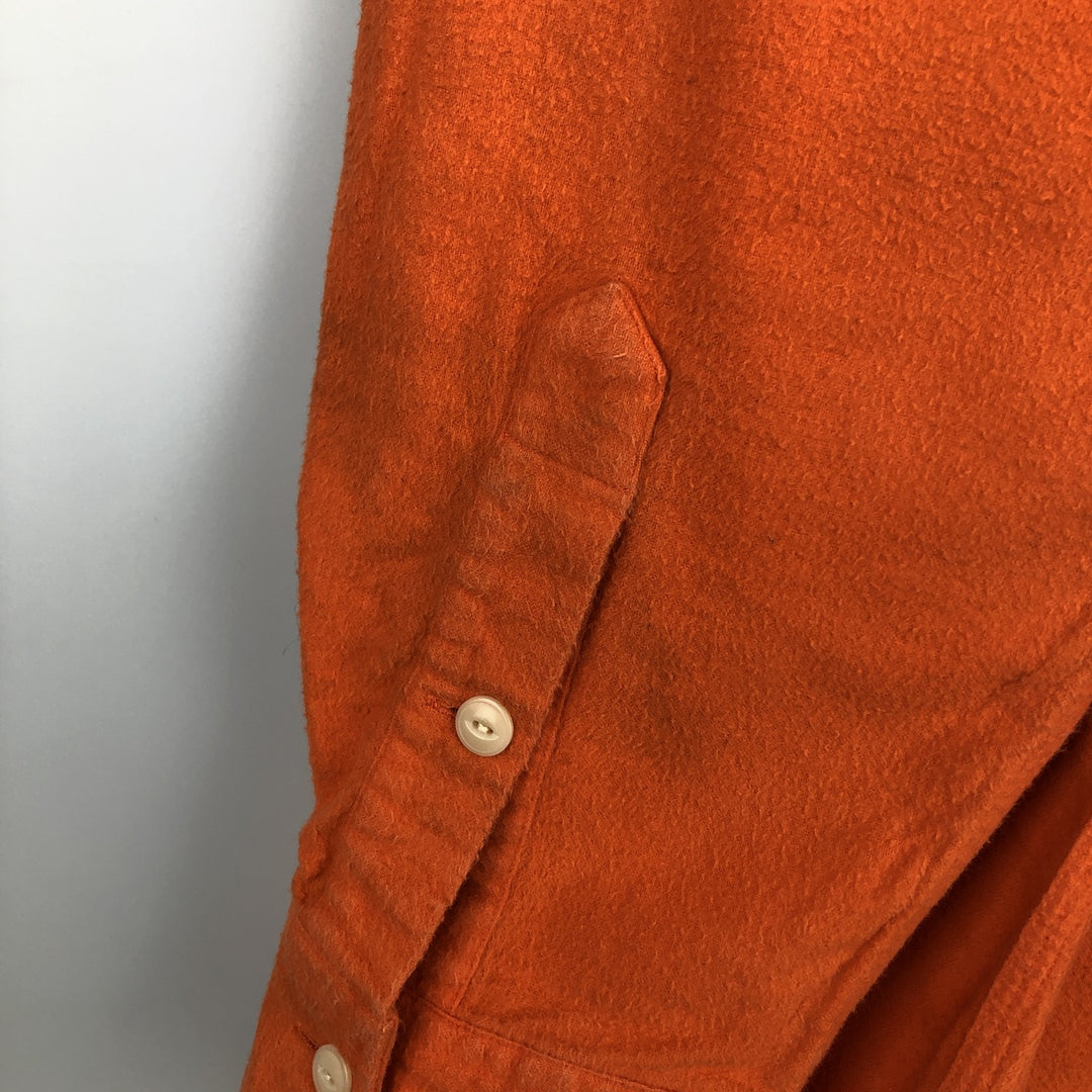 Ralph Lauren POLO by Ralph Lauren Long-Sleeve Heavy Flannel Shirt, Men's Size XXL (approx.) cotton orange type Vintage Second Hand