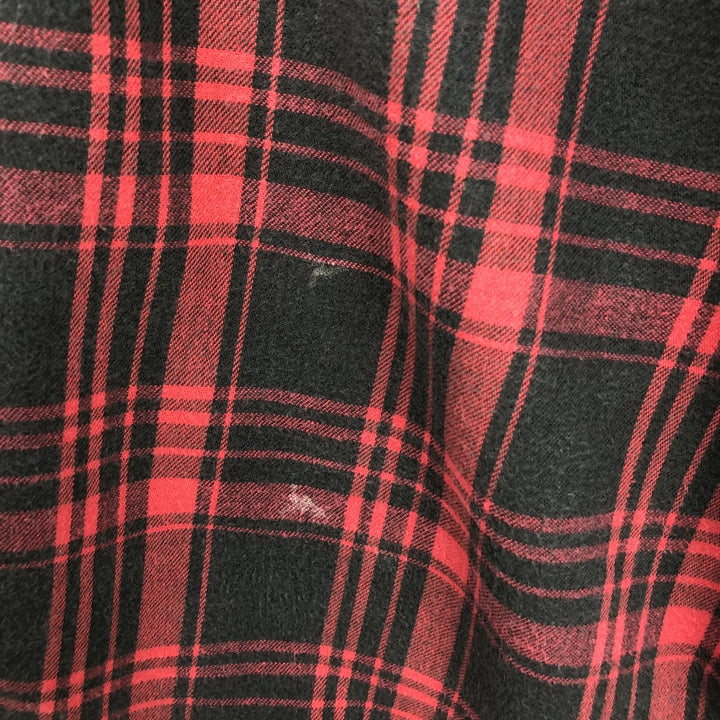 80s-90'S LL Bean Tartan Check Long-Sleeve Light Flannel Shirt, Made in USA, Men's Size M (Equivalent), Vintage cotton red type Vintage Second Hand