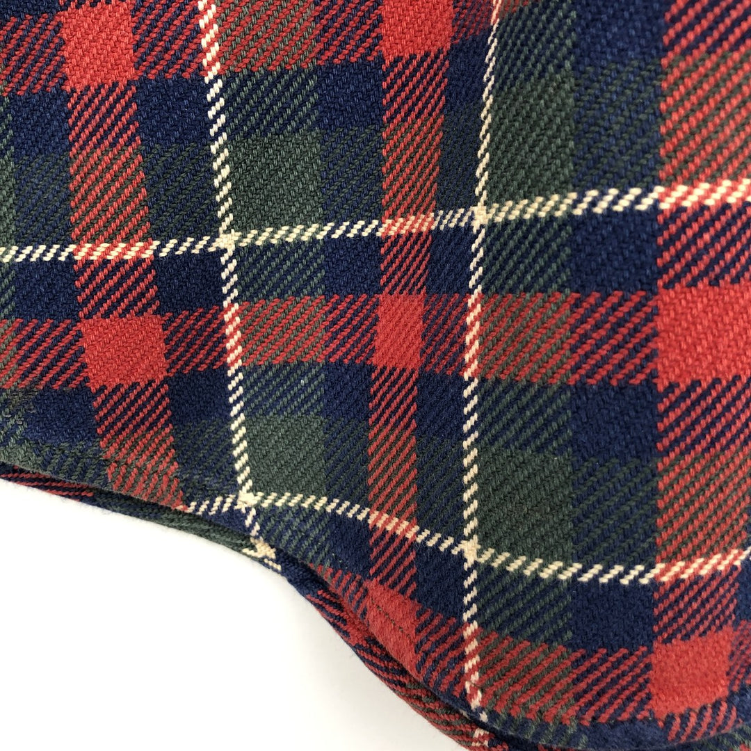 Eddie Bauer Men's Long Sleeve Heavy Flannel Check Shirt, Size XL cotton red type Vintage Second Hand