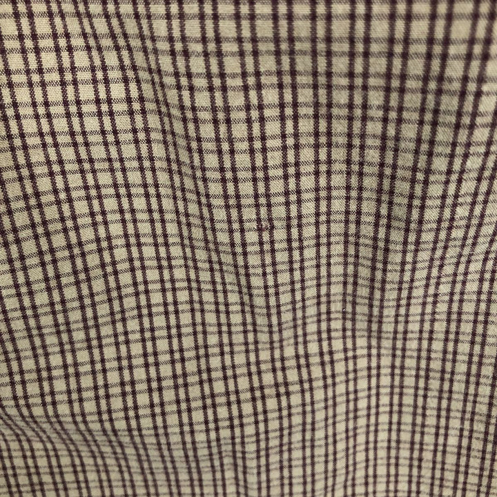 Dockers short sleeve button down check shirt, men's XL size cotton Beige type Vintage Second Hand