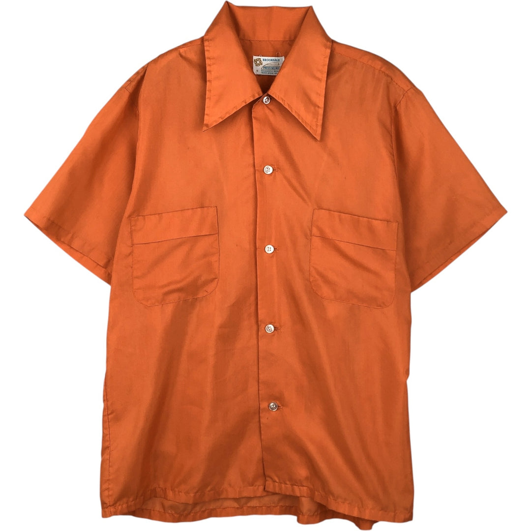Brookdale Short-Sleeve Shirt, Men's Size S (Equivalent), Boxy Shirt unclear orange type Vintage Second Hand