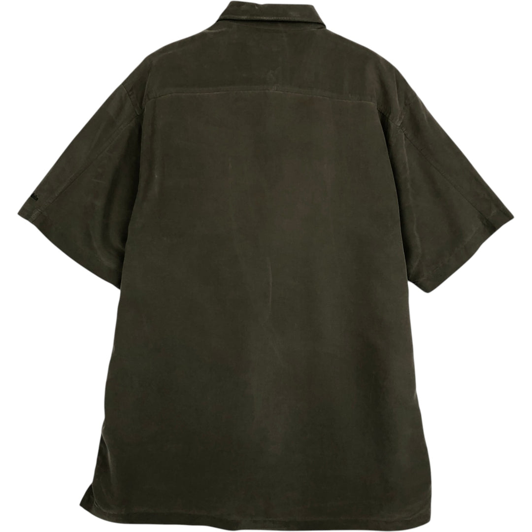 2000'S Columbia Short-Sleeve Box Shirt, Men's Size XL Modal Khaki type Vintage Second Hand
