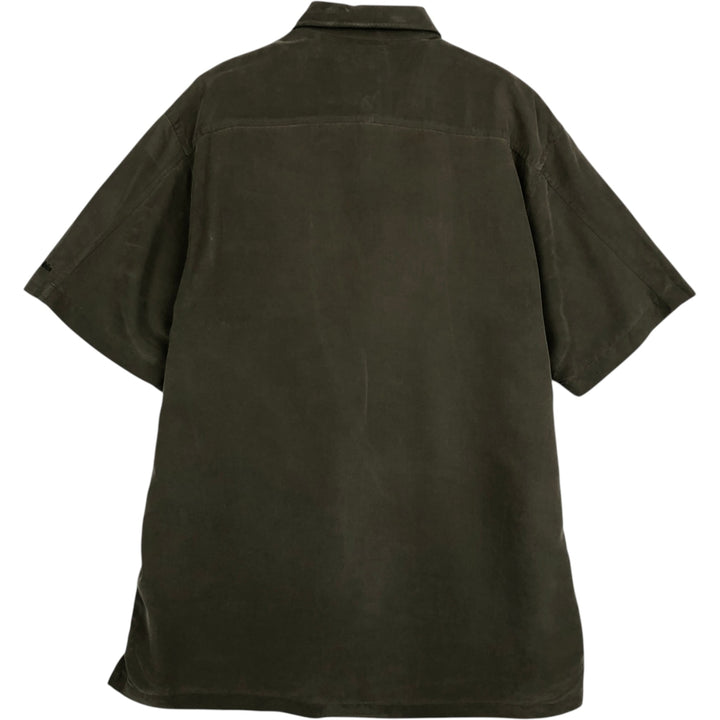 2000'S Columbia Short-Sleeve Box Shirt, Men's Size XL Modal Khaki type Vintage Second Hand
