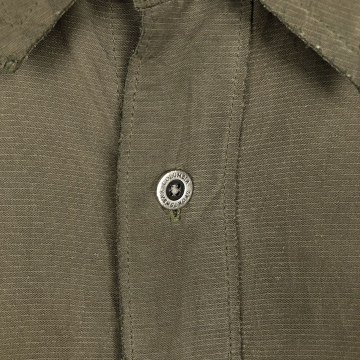 2000'S Columbia Short-Sleeve Box Shirt, Men's Size XL Modal Khaki type Vintage Second Hand