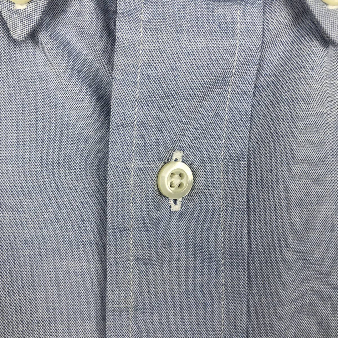 Brooks BASICS Short-Sleeve Button-Down Shirt, Men's Size XL (approx.) cotton blue type Vintage Second Hand