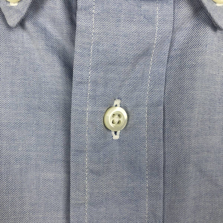 Brooks BASICS Short-Sleeve Button-Down Shirt, Men's Size XL (approx.) cotton blue type Vintage Second Hand