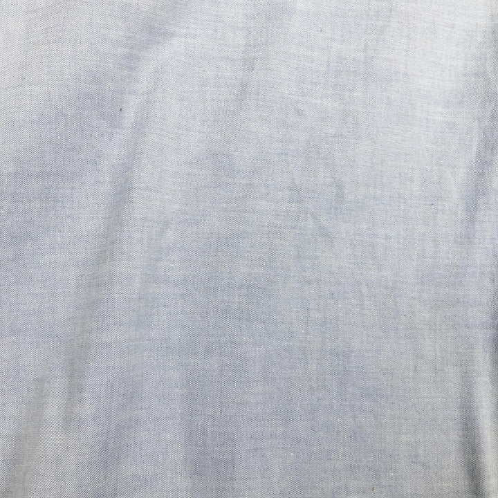 Brooks BASICS Short-Sleeve Button-Down Shirt, Men's Size XL (approx.) cotton blue type Vintage Second Hand