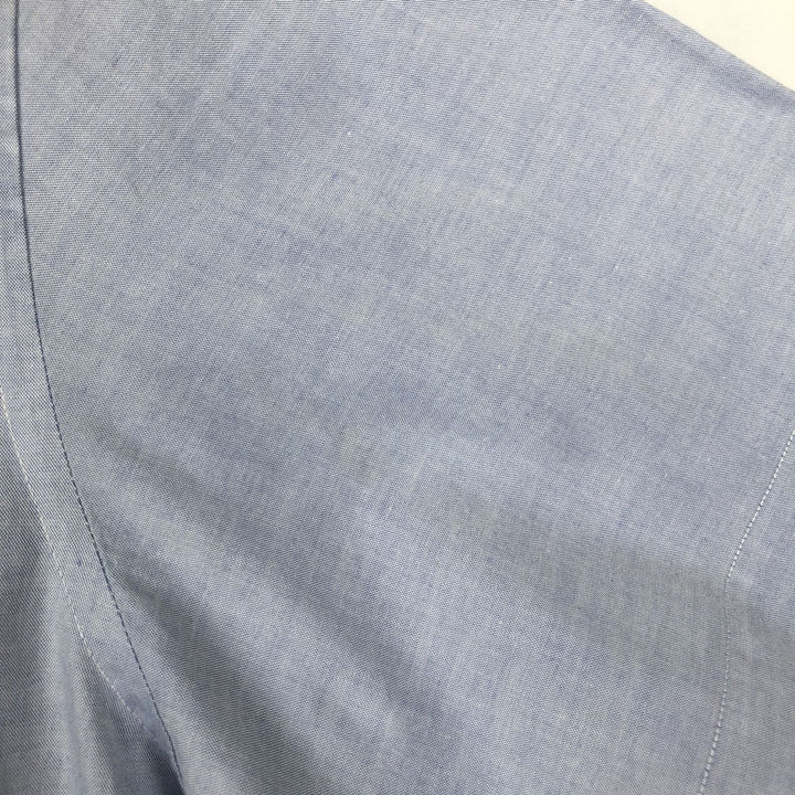 Brooks BASICS Short-Sleeve Button-Down Shirt, Men's Size XL (approx.) cotton blue type Vintage Second Hand