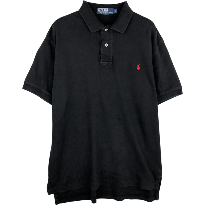 Ralph Lauren POLO by Ralph Lauren short sleeve polo shirt, size S for men cotton black type Vintage Second Hand