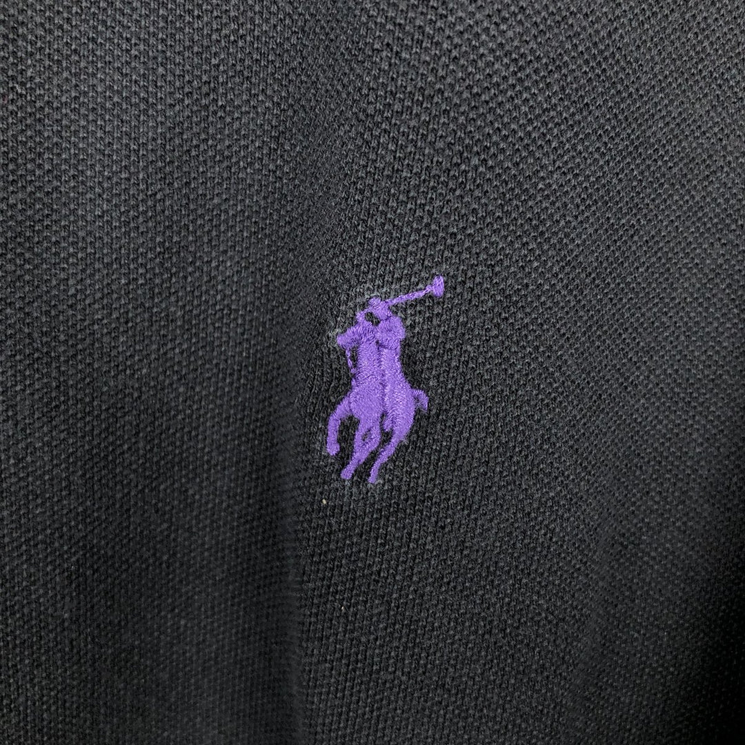 Ralph Lauren POLO by Ralph Lauren short sleeve polo shirt, men's size L cotton black type Vintage Second Hand