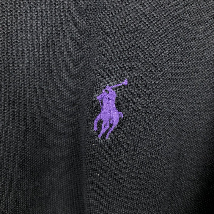 Ralph Lauren POLO by Ralph Lauren short sleeve polo shirt, men's size L cotton black type Vintage Second Hand