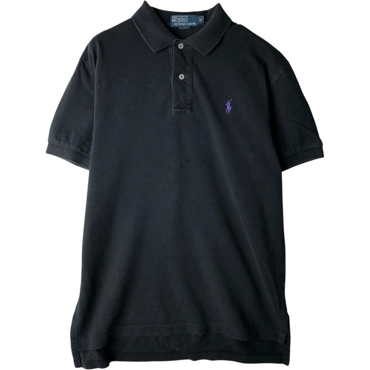 Ralph Lauren POLO by Ralph Lauren short sleeve polo shirt, men's size M cotton black type Vintage Second Hand