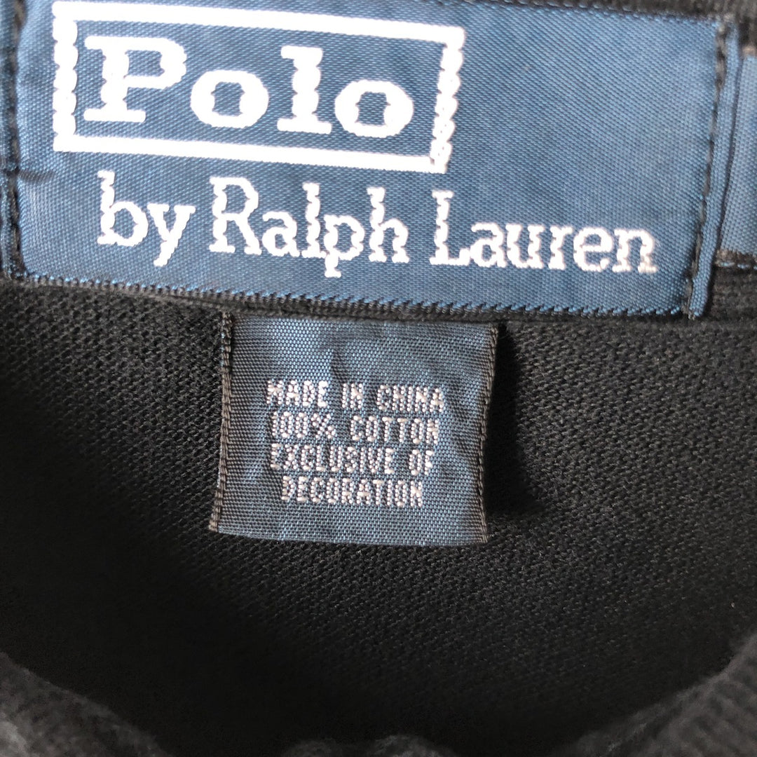Ralph Lauren POLO by Ralph Lauren short sleeve polo shirt, men's size M cotton black type Vintage Second Hand