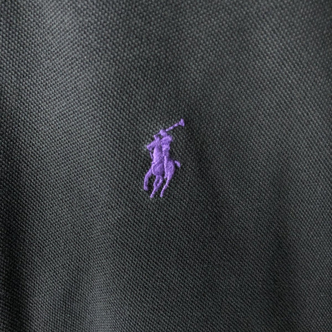 Ralph Lauren POLO by Ralph Lauren short sleeve polo shirt, men's size M cotton black type Vintage Second Hand