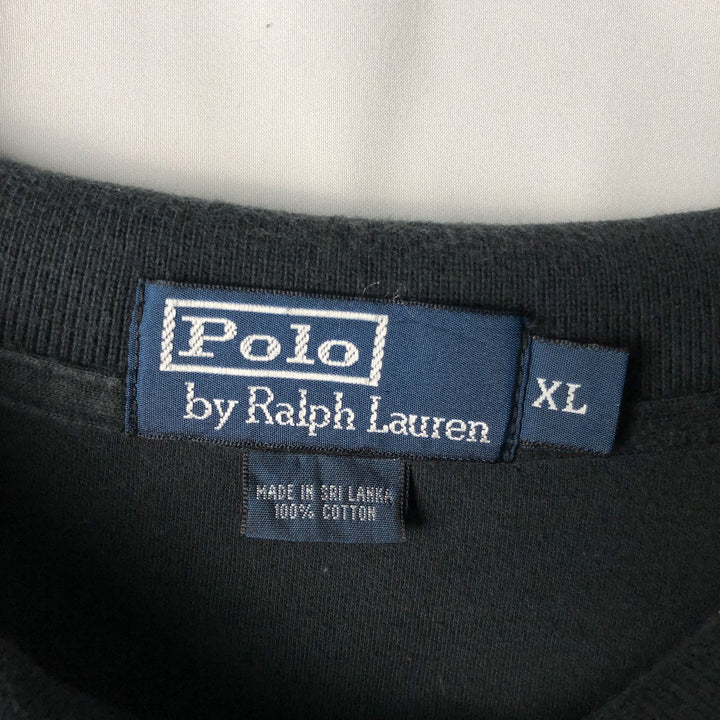 Ralph Lauren POLO by Ralph Lauren short sleeve polo shirt, men's XL size cotton black type Vintage Second Hand