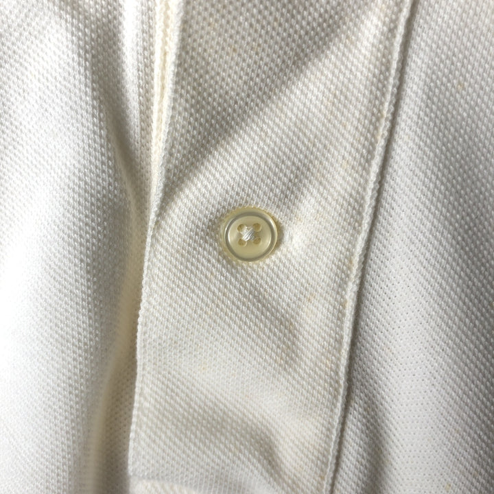 Ralph Lauren POLO by Ralph Lauren short sleeve polo shirt, men's XL size cotton white type Vintage Second Hand