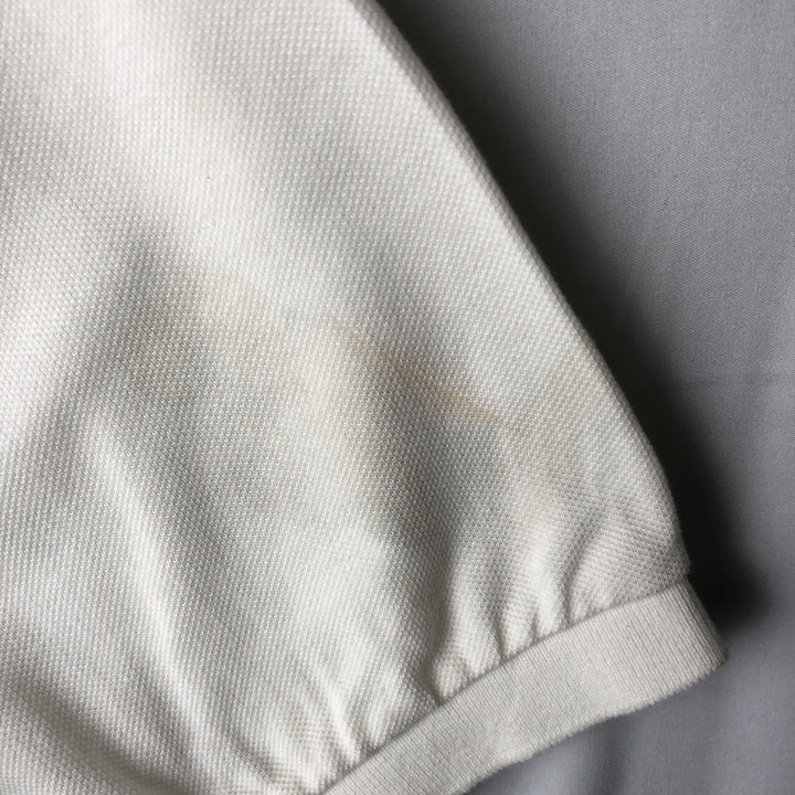 Ralph Lauren POLO by Ralph Lauren short sleeve polo shirt, men's XL size cotton white type Vintage Second Hand
