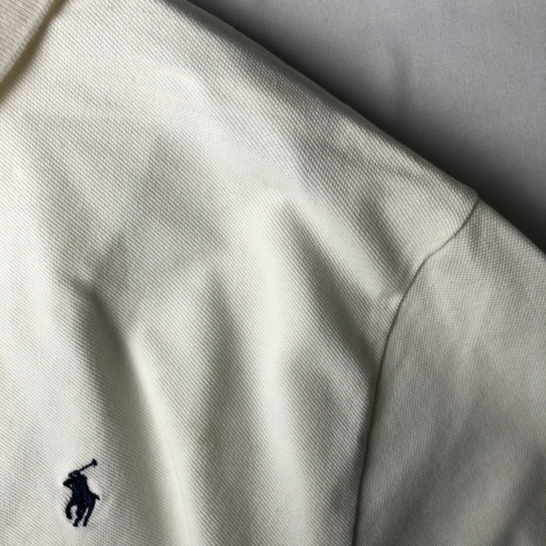 Ralph Lauren POLO by Ralph Lauren short sleeve polo shirt, men's XL size cotton white type Vintage Second Hand