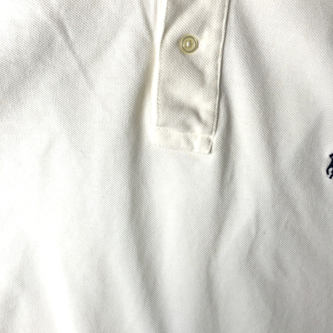 Ralph Lauren POLO by Ralph Lauren short sleeve polo shirt, men's XL size cotton white type Vintage Second Hand
