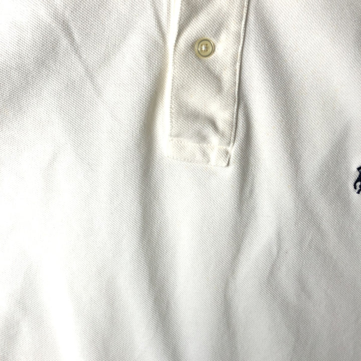 Ralph Lauren POLO by Ralph Lauren short sleeve polo shirt, men's XL size cotton white type Vintage Second Hand