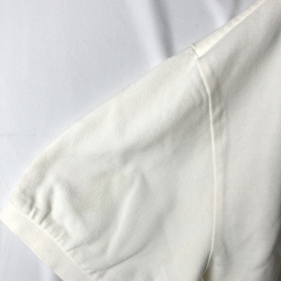 Ralph Lauren POLO by Ralph Lauren short sleeve polo shirt, men's XL size cotton white type Vintage Second Hand