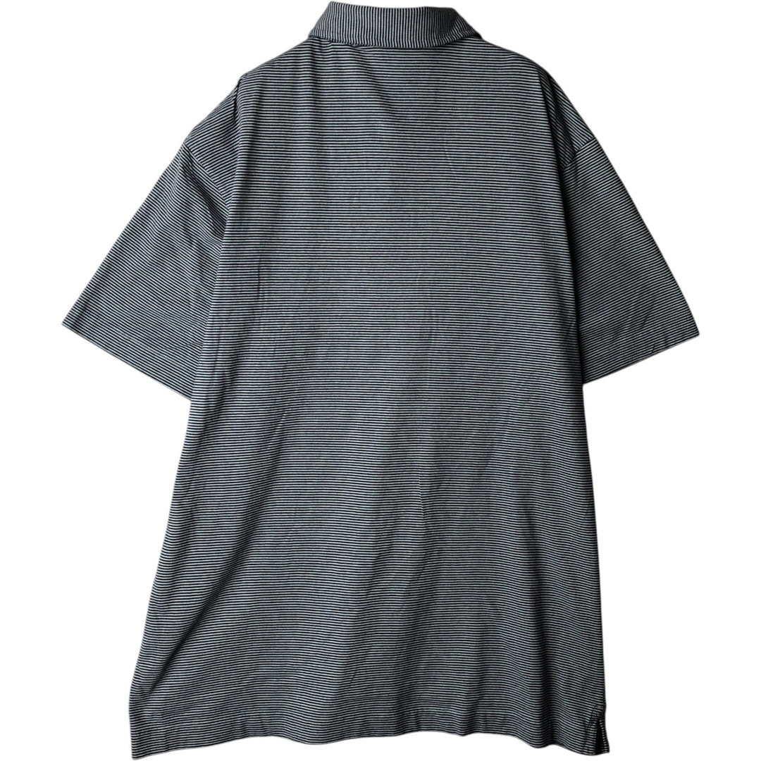 Patagonia 52776SP13 Short-Sleeve Striped Polo Shirt, Men's Size XL (approx.) cotton navy blue type Vintage Second Hand