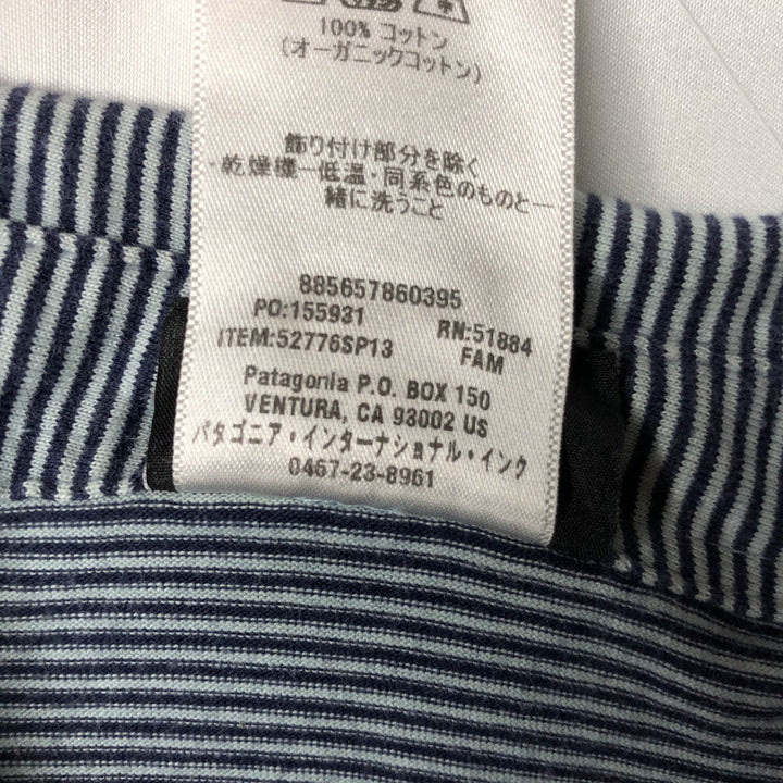 Patagonia 52776SP13 Short-Sleeve Striped Polo Shirt, Men's Size XL (approx.) cotton navy blue type Vintage Second Hand