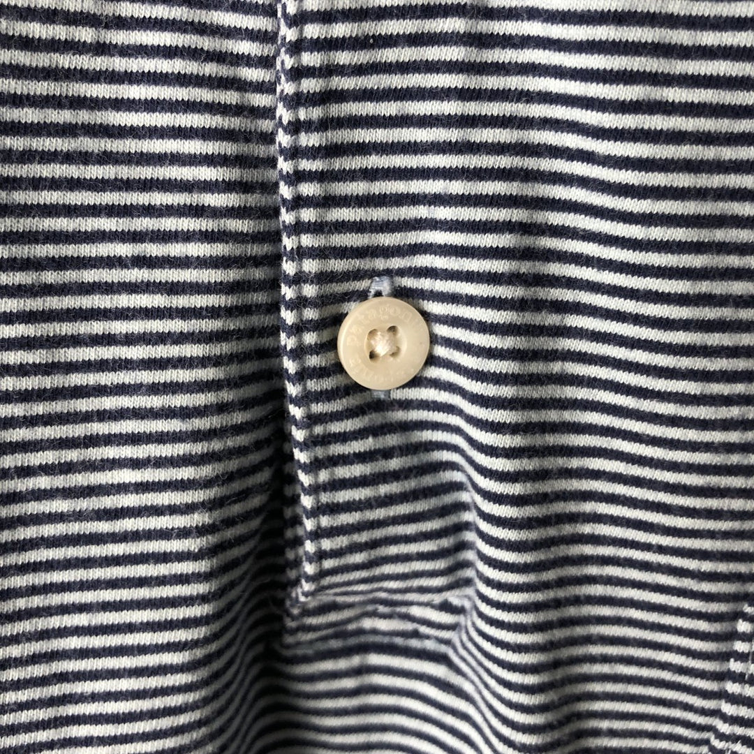 Patagonia 52776SP13 Short-Sleeve Striped Polo Shirt, Men's Size XL (approx.) cotton navy blue type Vintage Second Hand