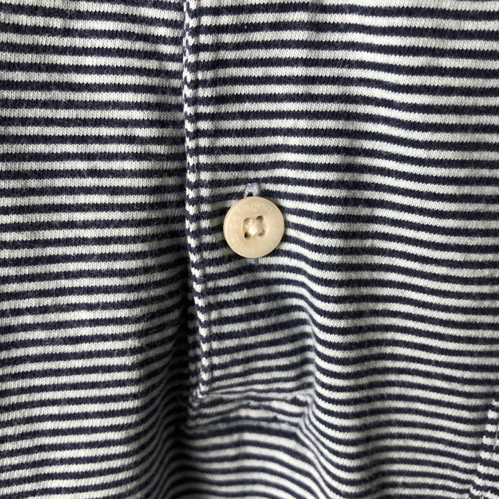 Patagonia 52776SP13 Short-Sleeve Striped Polo Shirt, Men's Size XL (approx.) cotton navy blue type Vintage Second Hand