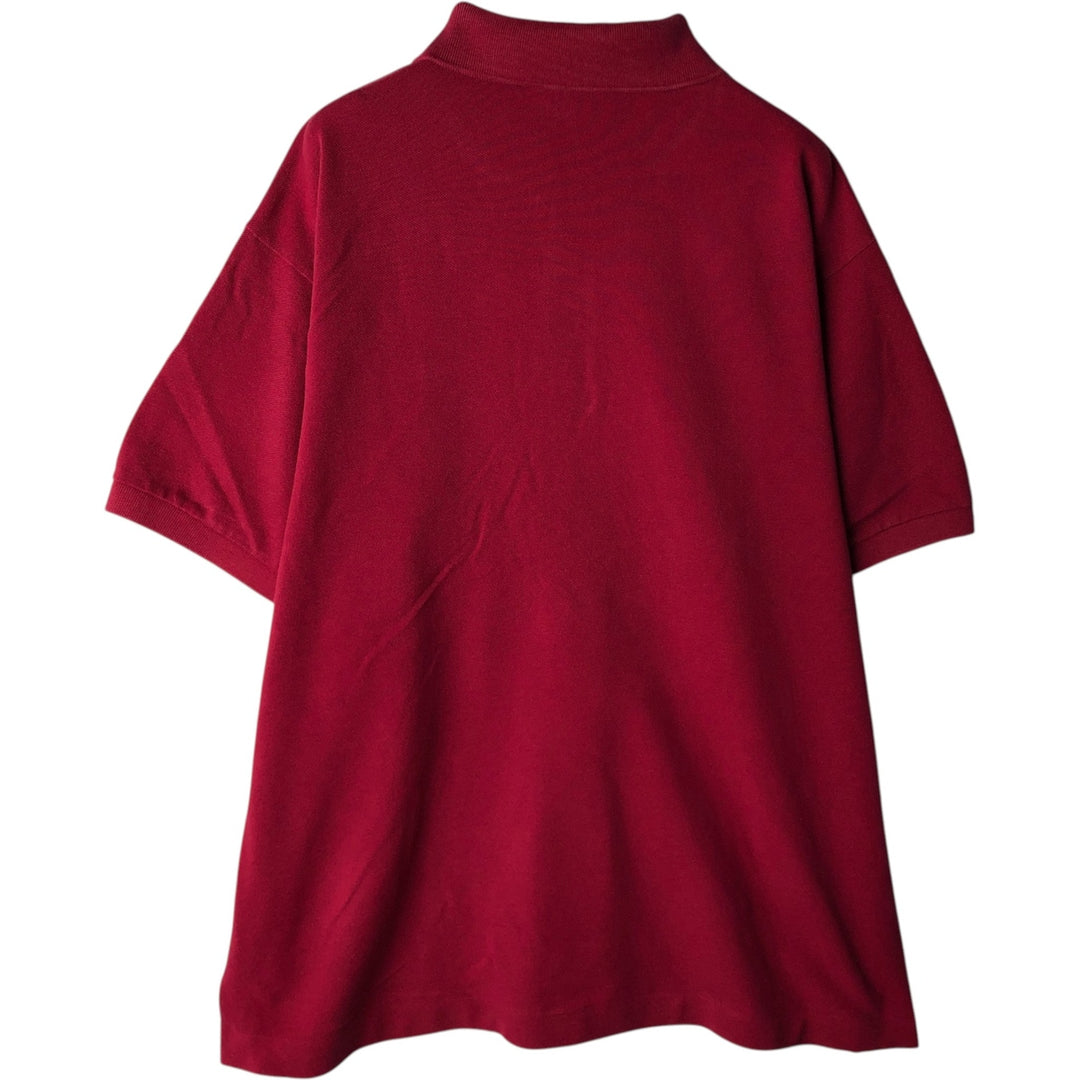 Lacoste Classic Fit short sleeve polo shirt for men, equivalent to XXL cotton red type Vintage Second Hand