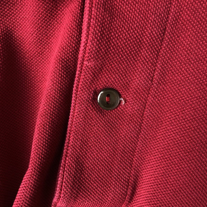 Lacoste Classic Fit short sleeve polo shirt for men, equivalent to XXL cotton red type Vintage Second Hand