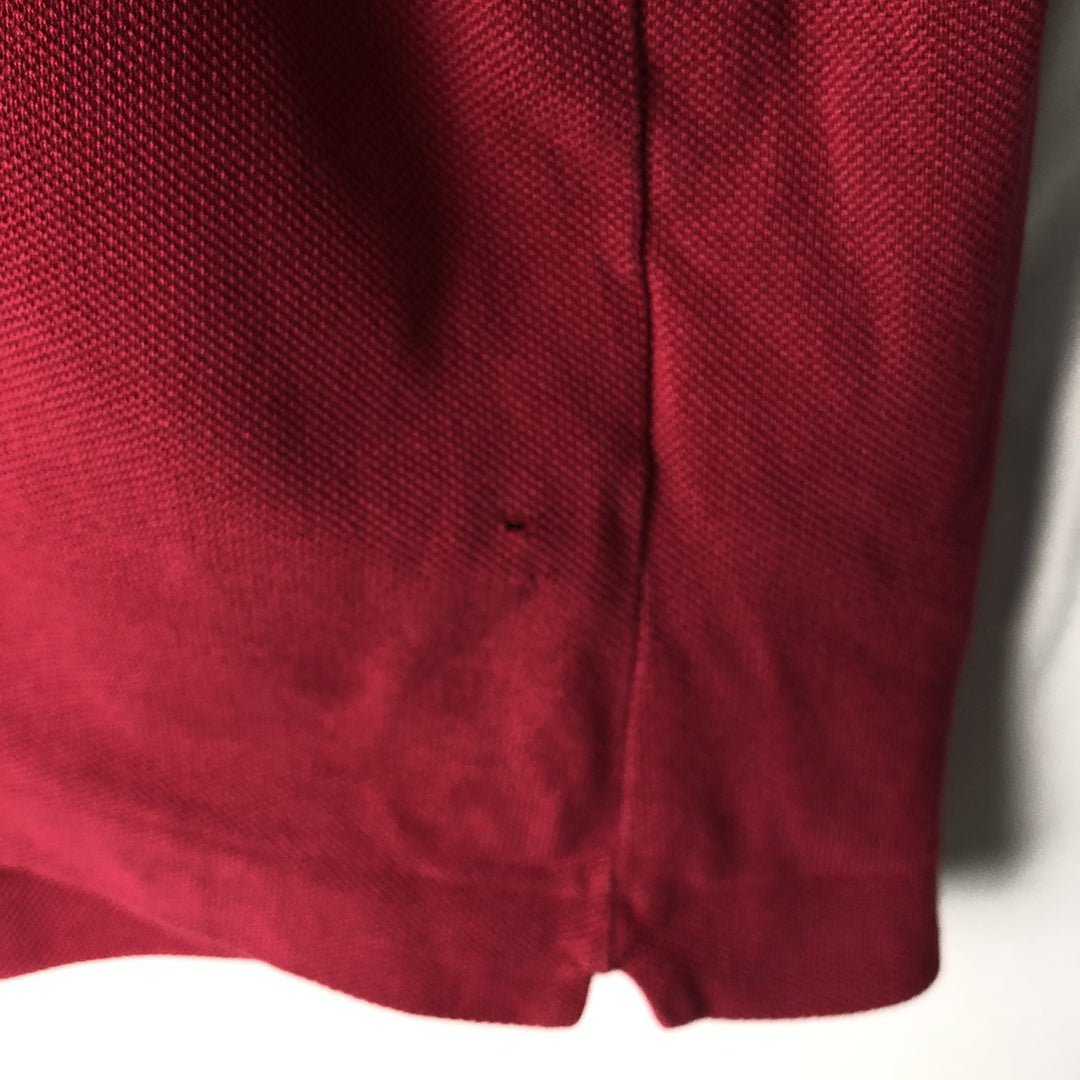 Lacoste Classic Fit short sleeve polo shirt for men, equivalent to XXL cotton red type Vintage Second Hand