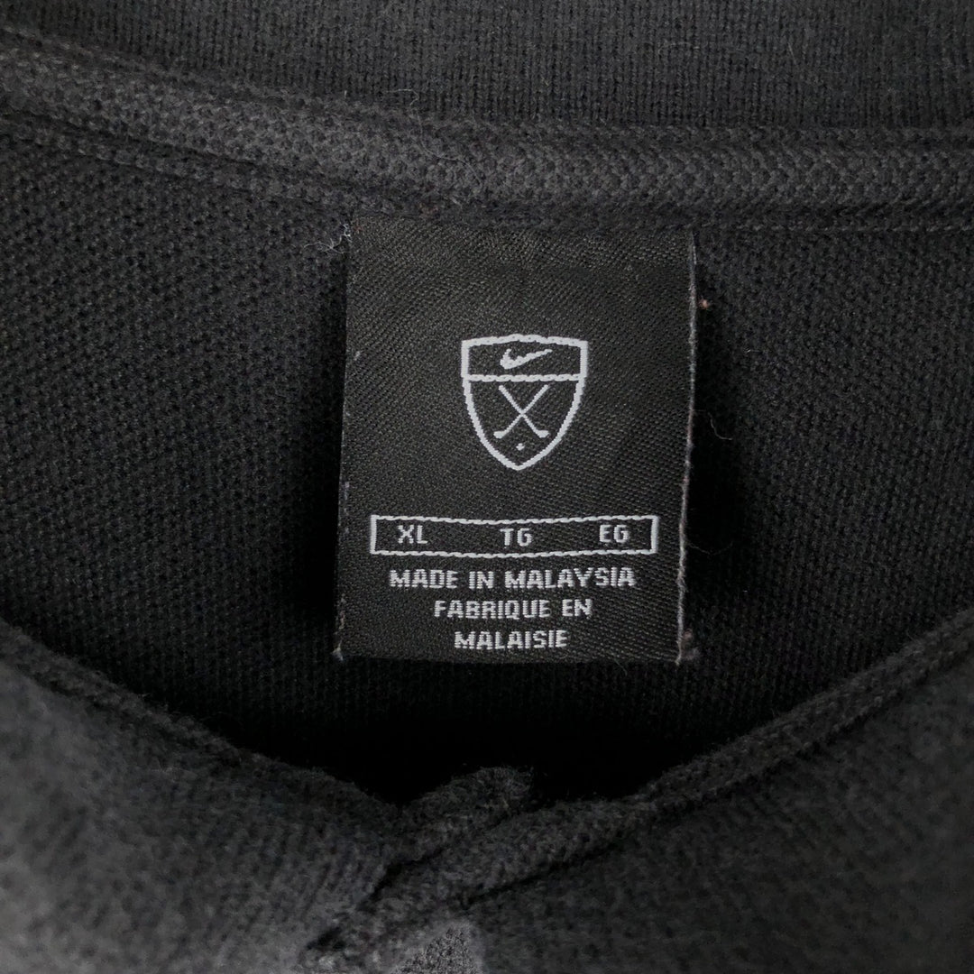 Nike Golf Short Sleeve Polo Shirt Men's XL cotton black type Vintage Second Hand