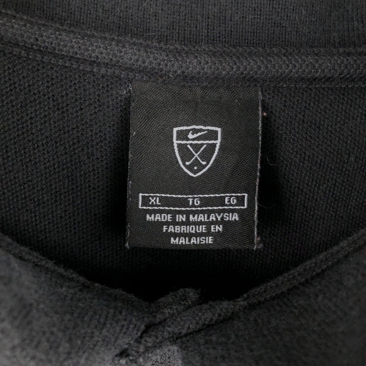 Nike Golf Short Sleeve Polo Shirt Men's XL cotton black type Vintage Second Hand