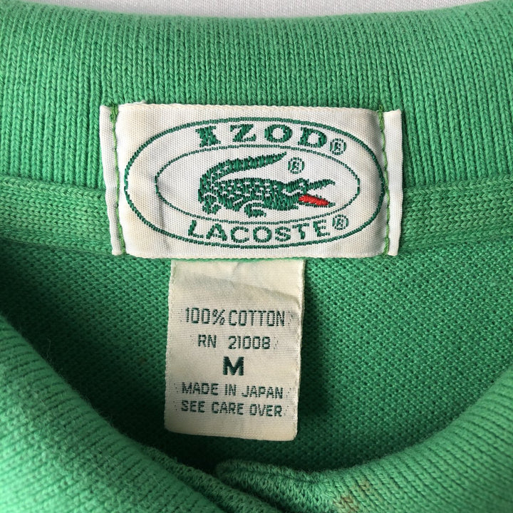 Lacoste IZOD Long-Sleeve Polo Shirt, Men's Size M (approx.) cotton green type yellow green Vintage Second Hand