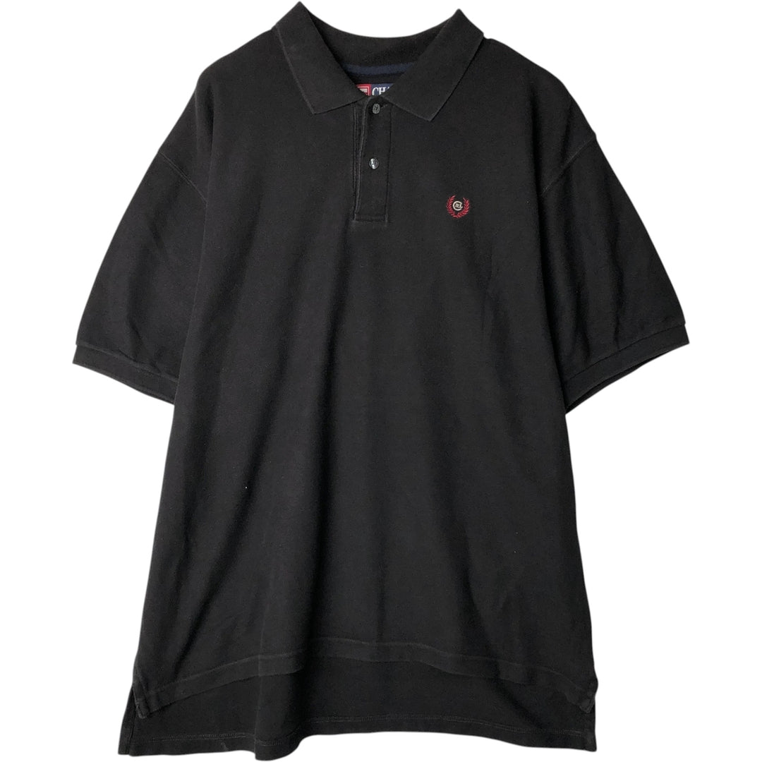 Ralph Lauren CHAPS Short-Sleeve Polo Shirt, Men's Size XL (approx.) cotton black type Vintage Second Hand