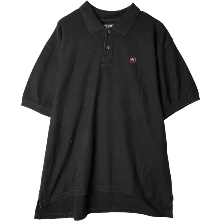 Ralph Lauren CHAPS Short-Sleeve Polo Shirt, Men's Size XL (approx.) cotton black type Vintage Second Hand