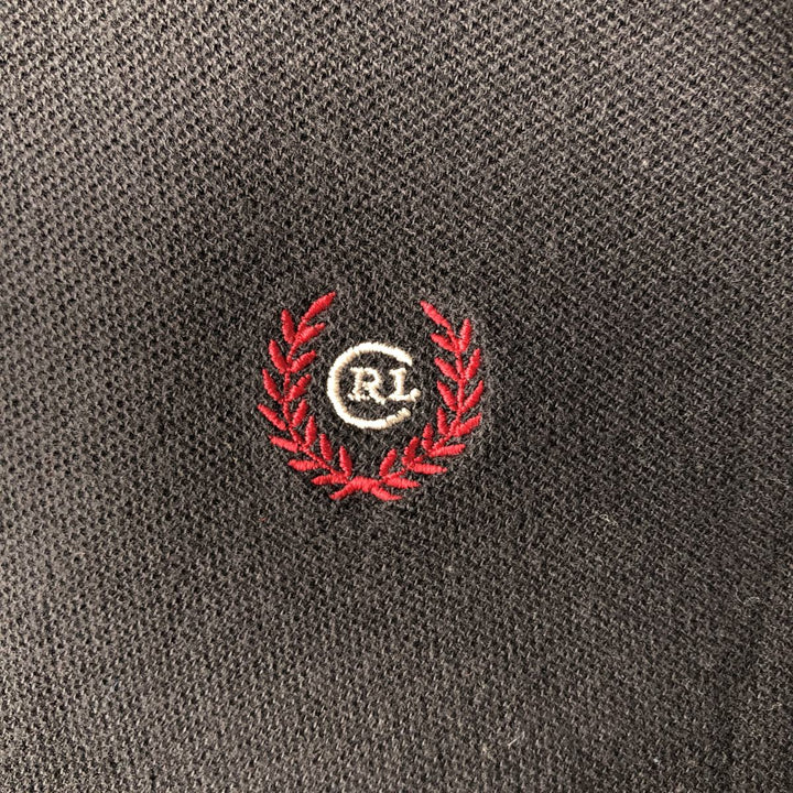 Ralph Lauren CHAPS Short-Sleeve Polo Shirt, Men's Size XL (approx.) cotton black type Vintage Second Hand