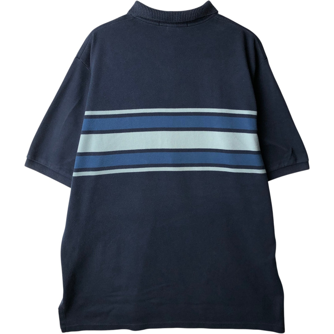 Ralph Lauren POLO SPORT short sleeve polo shirt, men's XL size cotton navy blue type Vintage Second Hand