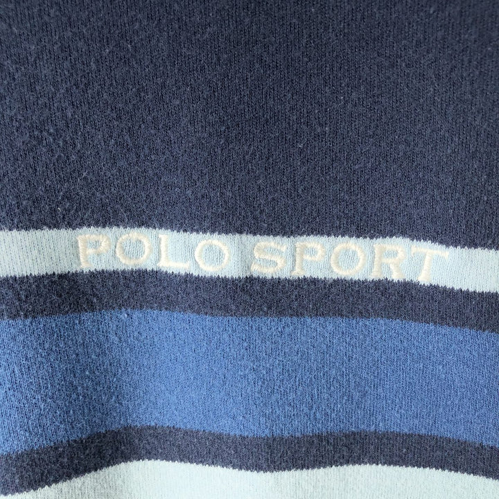 Ralph Lauren POLO SPORT short sleeve polo shirt, men's XL size cotton navy blue type Vintage Second Hand
