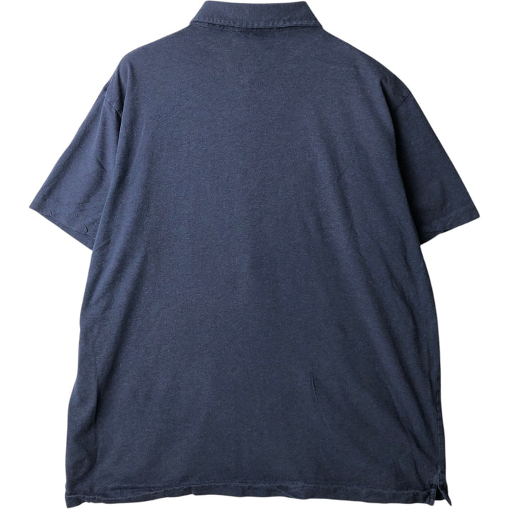 Patagonia 52776FA15 Short-Sleeve Polo Shirt, Men's Size XL (approx.) cotton navy blue type Vintage Second Hand
