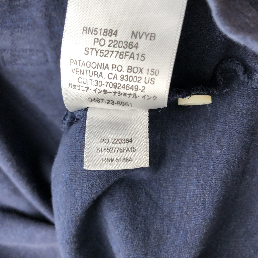 Patagonia 52776FA15 Short-Sleeve Polo Shirt, Men's Size XL (approx.) cotton navy blue type Vintage Second Hand