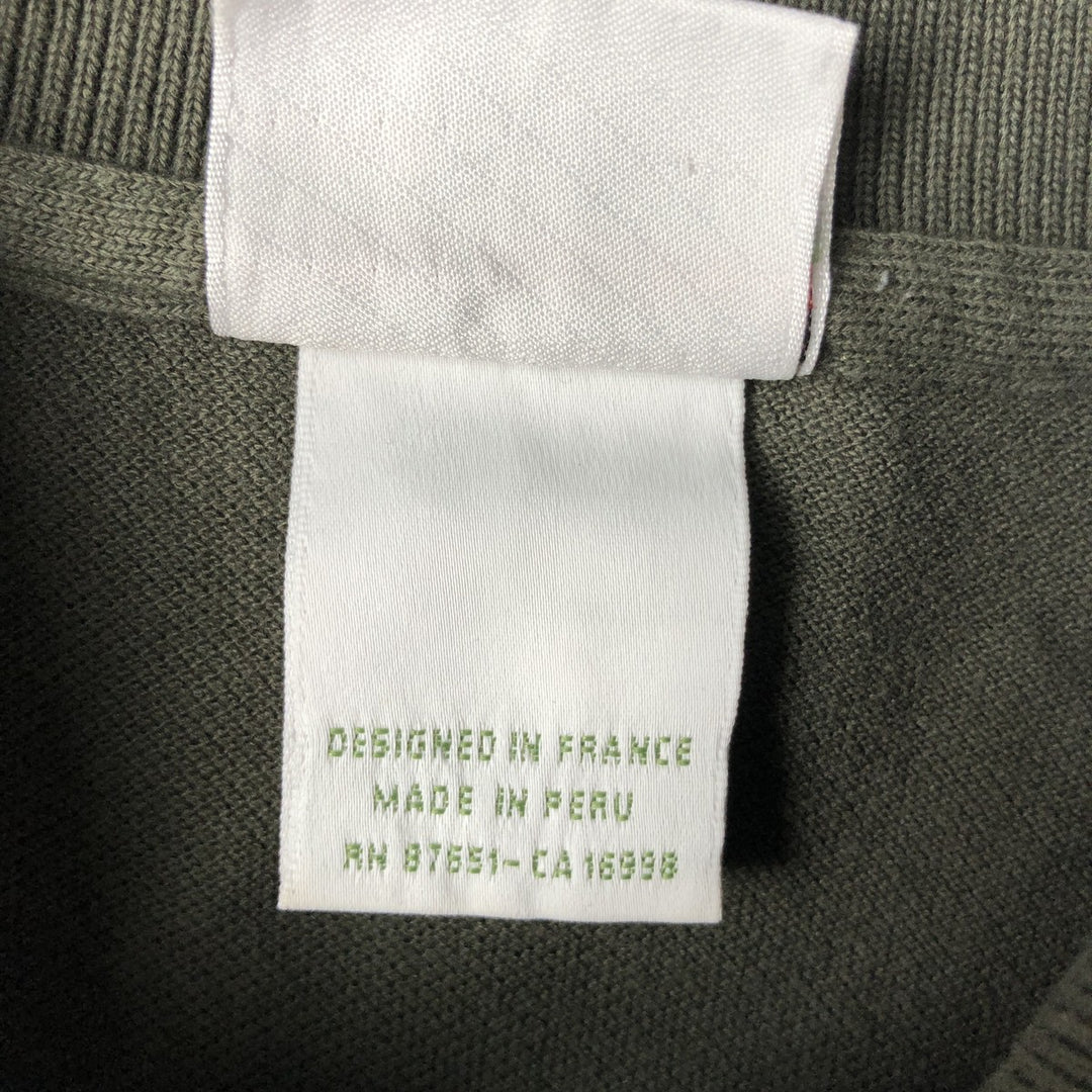 Lacoste Designed in France Short Sleeve Polo Shirt, Size 5, Men's Size L cotton green type Vintage Second Hand