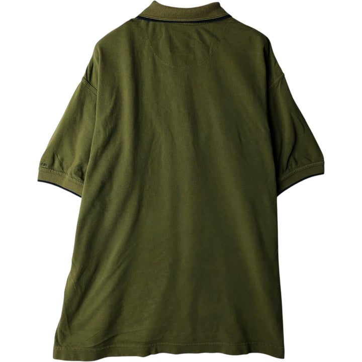 1990'S Levi's Short-Sleeve Polo Shirt, Men's Size XL (Equivalent), Vintage cotton Khaki type sage green Vintage Second Hand