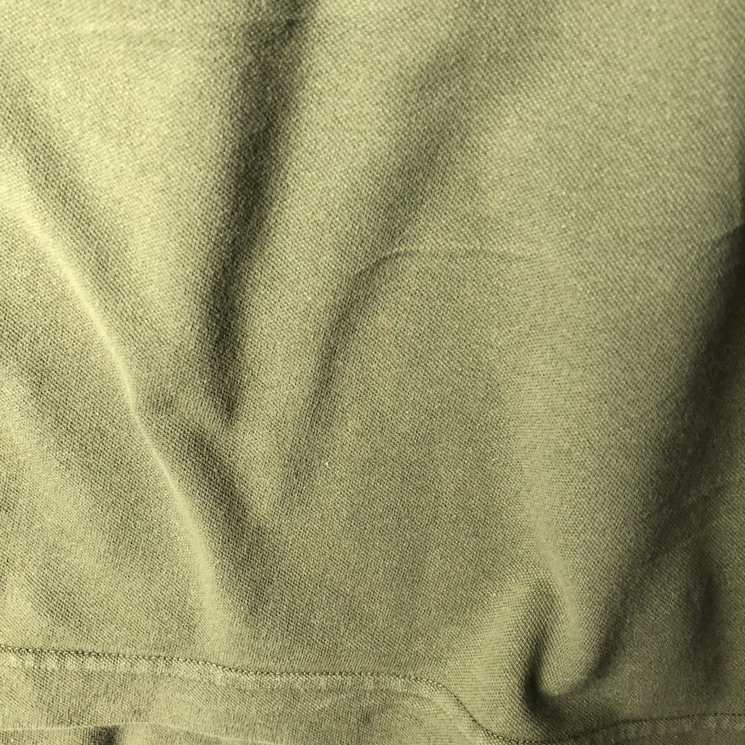1990'S Levi's Short-Sleeve Polo Shirt, Men's Size XL (Equivalent), Vintage cotton Khaki type sage green Vintage Second Hand