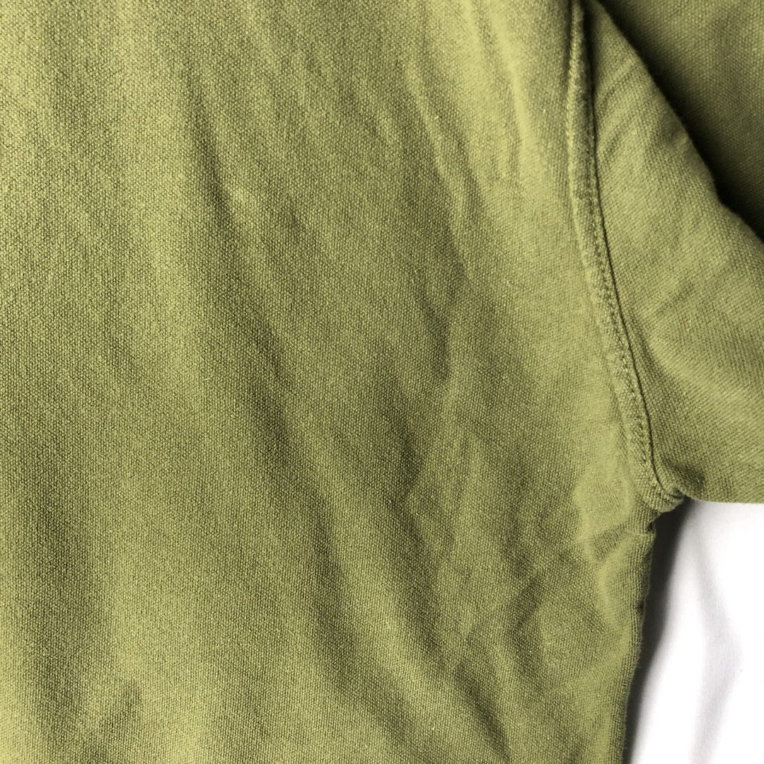 1990'S Levi's Short-Sleeve Polo Shirt, Men's Size XL (Equivalent), Vintage cotton Khaki type sage green Vintage Second Hand