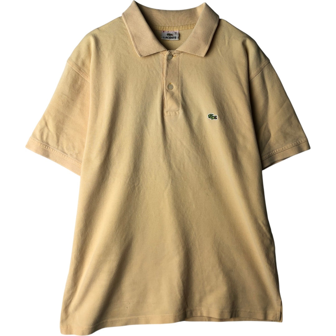 Lacoste short sleeve polo shirt, men's XL size unclear unbleached Vintage Second Hand