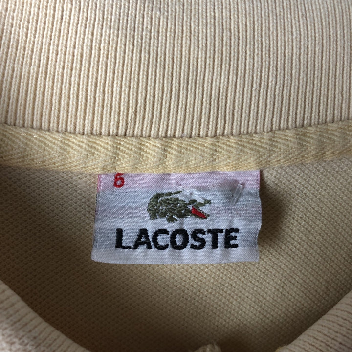 Lacoste short sleeve polo shirt, men's XL size unclear unbleached Vintage Second Hand